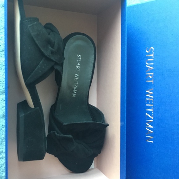 Stuart Weitzman Giftwrap Suede Sandals - Picture 3 of 7